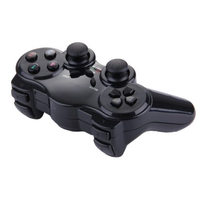 2.4GHz RF Wireless Game Pad with Dual Shock Vibration & USB 2.0 Receiver, Operation Distance: 10m(Black) - Image 3