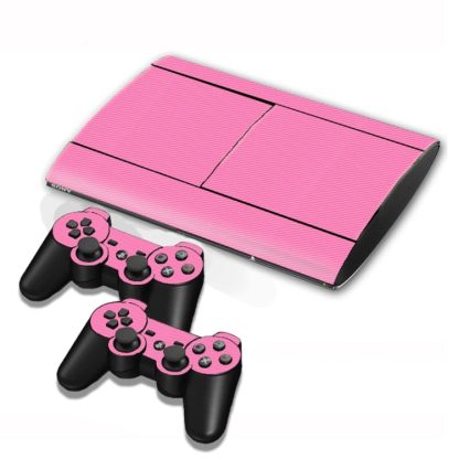 Carbon Fiber Texture Decal Stickers for PS3 Game Console(Pink) - Image 2