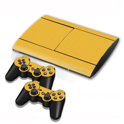 Carbon Fiber Texture Decal Stickers for PS3 Game Console(Yellow) - Image 2