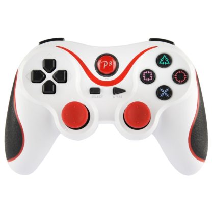 Double Shock III Wireless Controller Games Controllers for Sony PS3 (Red + White)(Red) - Image 3