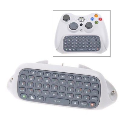 White Keyboard Chat Pad  for Xbox 360 Games Controller