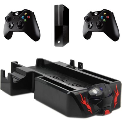 Dual Cool Console Stand Fan Cooling System Controllers Charger for Xbox One(Black) - Image 2