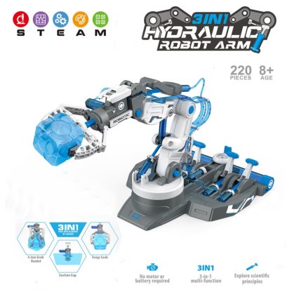 MoFun 101 Hydraulic Robot Arm 3 in 1 Science and Education Assembled Toys(Blue) - Image 3