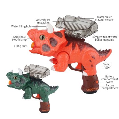 MoFun 613A Electric Dinosaur Toy Gun With Lights/Spray(Red) - Image 3