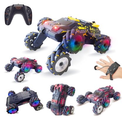 MoFun JC03P 2.4G Remote Control Six-wheeled Stunt Car, Specifications:Dual RC(Red) - Image 2