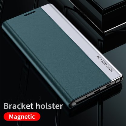 For Honor Magic5 Lite Side Electroplated Adsorption Leather Phone Case(Green) - Image 3