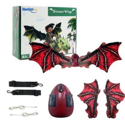 Rockwoo R02 Electric Dinosaur Wings with Lighting and Music(Red) - Image 3