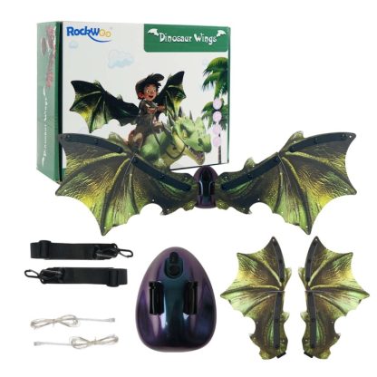 Rockwoo R02 Electric Dinosaur Wings with Lighting and Music(Green) - Image 3