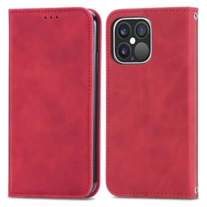 For  iPhone 15 Plus Retro Skin Feel Magnetic Flip Leather Phone Case(Red) - Image 2