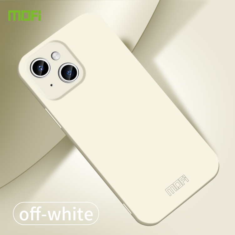 For iPhone 14 Plus MOFI Qin Series Skin Feel All-inclusive PC Phone Case(Beige) - Image 2