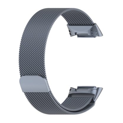 For Fitbit Charge 6 Milan Magnetic Metal Steel Mesh Watch Band(Gray) - Image 3