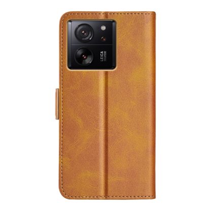 For Xiaomi 13T Dual-side Magnetic Buckle Horizontal Flip Leather Phone Case(Yellow) - Image 3