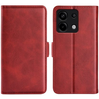 For Xiaomi Redmi Note 13 Pro Dual-side Magnetic Buckle Horizontal Flip Leather Phone Case(Red)