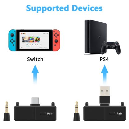 Bluetooth 5.0 Audio Transmitter Adapter EDR A2DP SBC Low Latency for Nintendo Switch PS4 TV PC USB Type-C Wireless trans