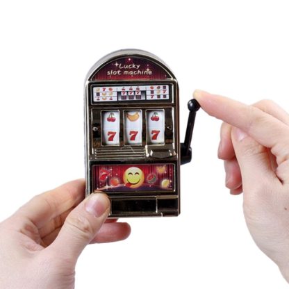 Mini Slot Machine Toy Rotatable Stress Reliever Children Party Jackpot Funny Jokes Play Toy, Random Color