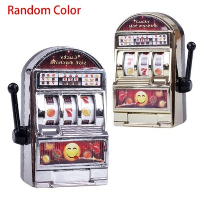 Mini Slot Machine Toy Rotatable Stress Reliever Children Party Jackpot Funny Jokes Play Toy, Random Color - Image 2