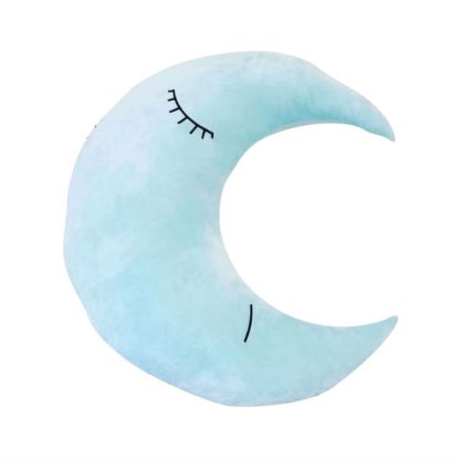 Moon Shape Baby Pillow Protect Infant Cushion Photo Props Toys(Sky Blue) - Image 2