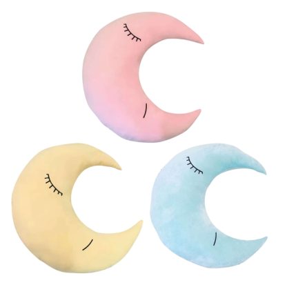 Moon Shape Baby Pillow Protect Infant Cushion Photo Props Toys(Sky Blue) - Image 3