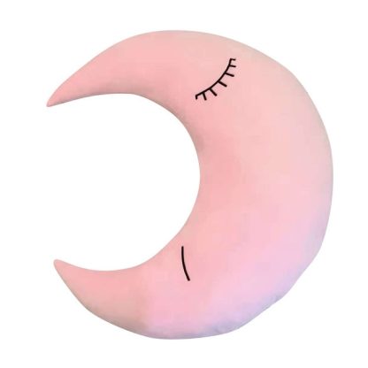 Moon Shape Baby Pillow Protect Infant Cushion Photo Props Toys(Pink)