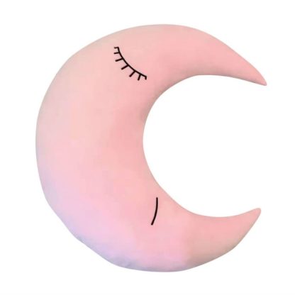 Moon Shape Baby Pillow Protect Infant Cushion Photo Props Toys(Pink) - Image 2