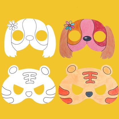 3 PCS DIY Graffiti Blank Mask Children Creative Painting Toys, Random Style Delivery - Image 3