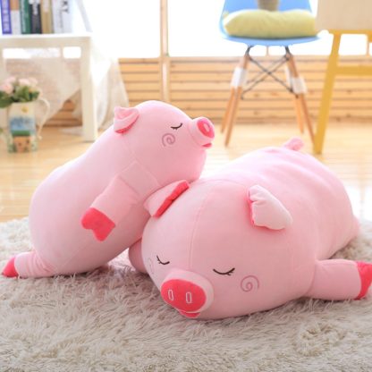 Toys Cartoon Pink Pig Plush Toys Pillow Soft Cushion Chinese Zodiac Pig Doll Birthday Gift, Height:40cm(Pink) - Image 2