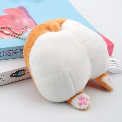 10cm Cute Animal Cartoon Corgi Butt Dog Ass PP Plush Lovely Funny Keychain - Image 2