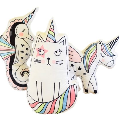 Macaron Color Unicorn Doll Seahorse Cat Pillow Baby Room Photo Decoration(Hippocampus) - Image 3