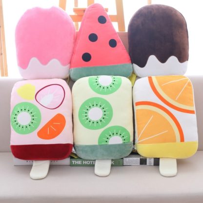 Ice Cream Stick Plush Toy Summer Decor Pillow Kids Toy(Mix fruits) - Image 3