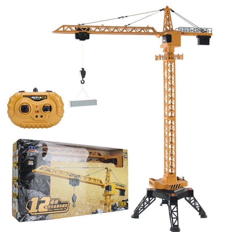 1.25m 12 Channel Remote Control Electric Tower Crane Engineering Model Charging Lifting Crane Children Toy - Image 2