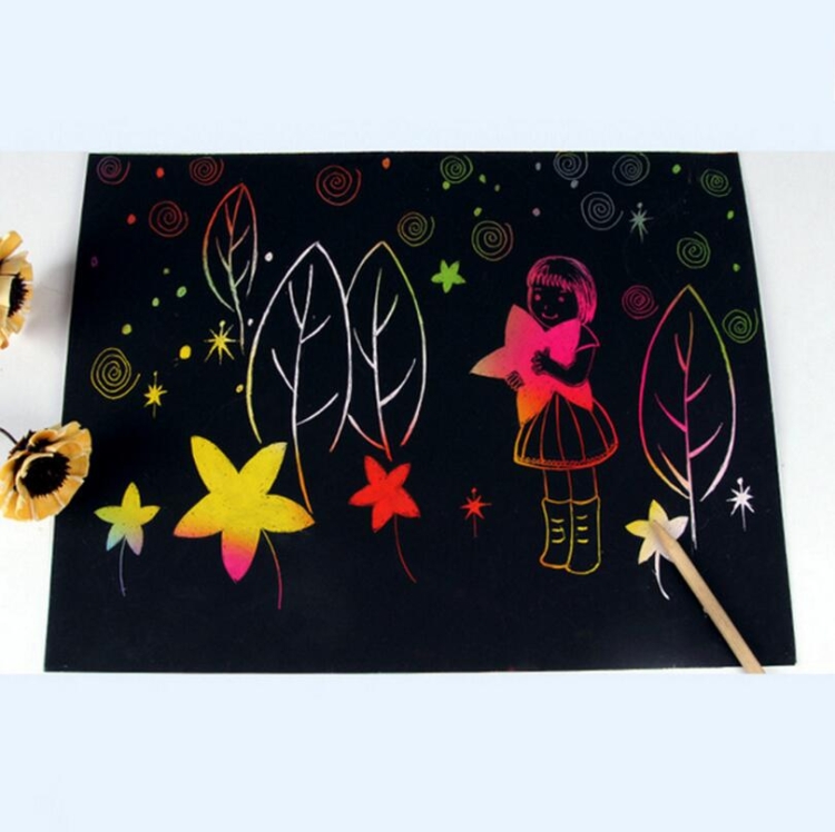 20 PCS DIY Handmade Creative Scratch Painting Art Paper Children Educational Toys - Image 2