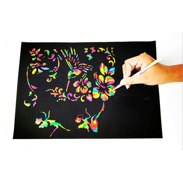 20 PCS DIY Handmade Creative Scratch Painting Art Paper Children Educational Toys - Image 3