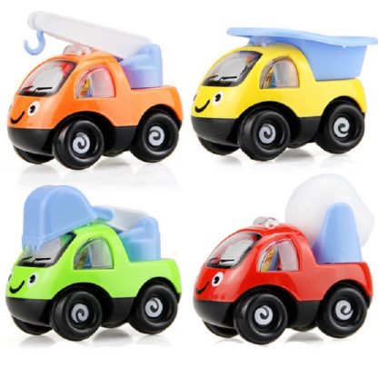 Children Cartoon Engineering Car Inertia Pull Back Car Early Education Toy, Random Style Delivery - Image 2