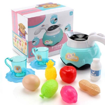 MoFun QC3B Electric Simulation Kettle Mini Household Appliances Play House Toys 24 PCS / Set(Blue) - Image 2