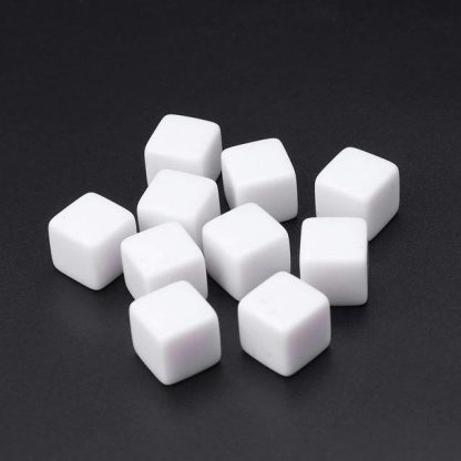 12 PCS Blank Acrylic Dice Party Family Fun Games Children Toys