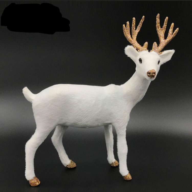 Simulation Deer Home Ornaments Plush Christmas Deer Doll Holiday Decorations, Size:15x15cm, Specification:Twist Head - Image 3