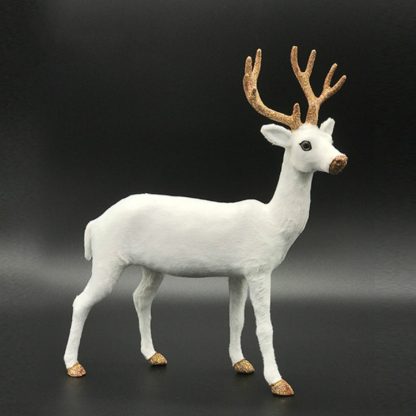 Simulation Deer Home Ornaments Plush Christmas Deer Doll Holiday Decorations, Size:35x38cm, Specification:Twist Head