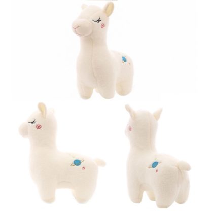 3 PCS Creative New Animal Beast Alpaca Doll Plush Toy Grass Mud Horse Children Birthday Gift Doll Machine Doll, color:wh - Image 3