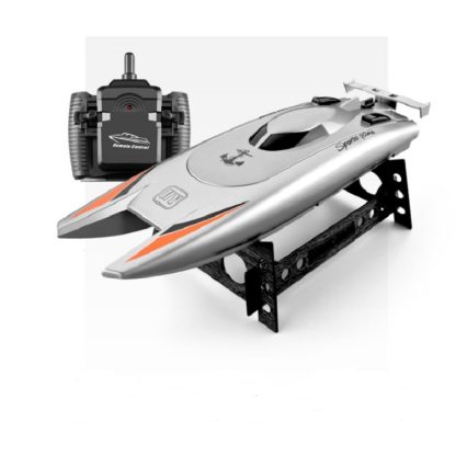 Children Water Toy High-speed Remote Control Boat 7.4 V Large Capacity Battery Speed Boat Racing Boat(Silver gray) - Image 2