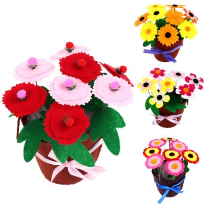 Toys for Children Crafts DIY Flower Pot Potted Plant Kindergarten Learning Education Toys(F) - Image 3