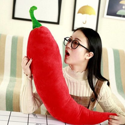 Simulation Chili Lifelike Plant Pillow Plush Toy Soft Stuffed Cushion Child Cute Gift, Size:80cm(Red)