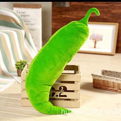 Simulation Chili Lifelike Plant Pillow Plush Toy Soft Stuffed Cushion Child Cute Gift, Size:80cm(Green)