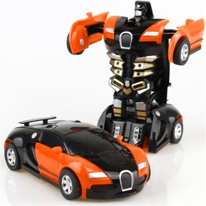 One-click Transforming Toy Car Impact Deformation Toy Model Car(Orange) - Image 2