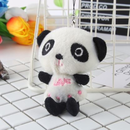 3 PCS Cute Panda Plush Keychain Toy Bag Phone Ornaments for Girls Kids Gifts - Image 2