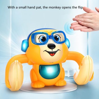 Electric Voice & Touch Control Tipping Monkey with Light and Music(Yellow) - Image 3