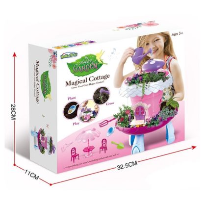 Magic Garden Pretend Toy DIY Planting Pot Gift for Children Learning Nature(Pink with Music) - Image 3