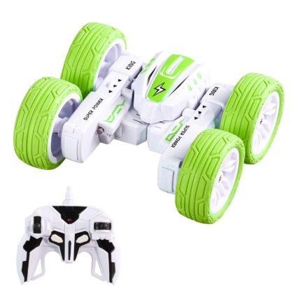 2.4G Remote Control Mini Light Drift Stunt 4WD Toy Car(Green)