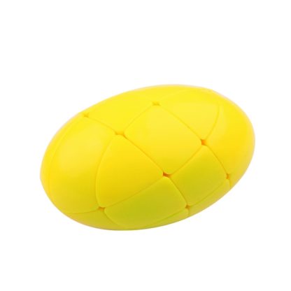 Oval Three-order Shaped Cube Puzzle Children Educational Fun Toy(Yellow)