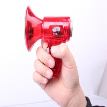 Children Holding Megaphones Multi-frequency Changing Horns Pigs Funny Megaphone Toys, Color:Blue Three-speed Change - Image 3