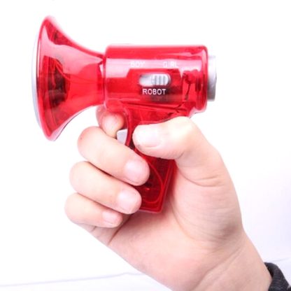 Children Holding Megaphones Multi-frequency Changing Horns Pigs Funny Megaphone Toys, Color:Red Four-speed Change - Image 3